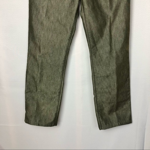 Calvin Klein Green Y2K Classic 5 Pocket Jean Punch Metal Straight Leg Denim 4 - Picture 4 of 8